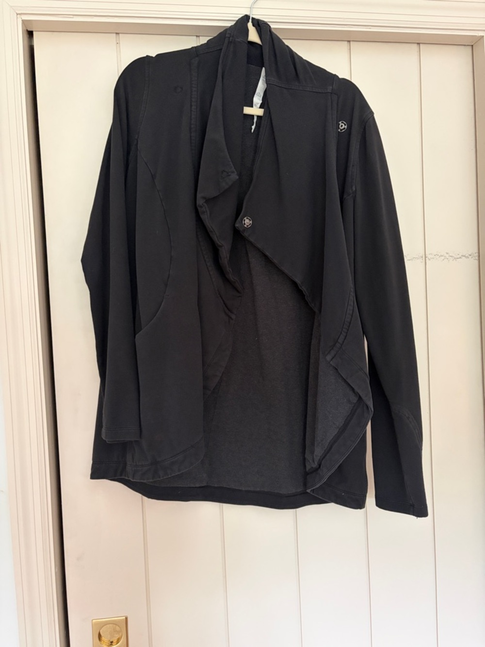 lululemon athletica Black Draped Open-Front Blazer Jacket